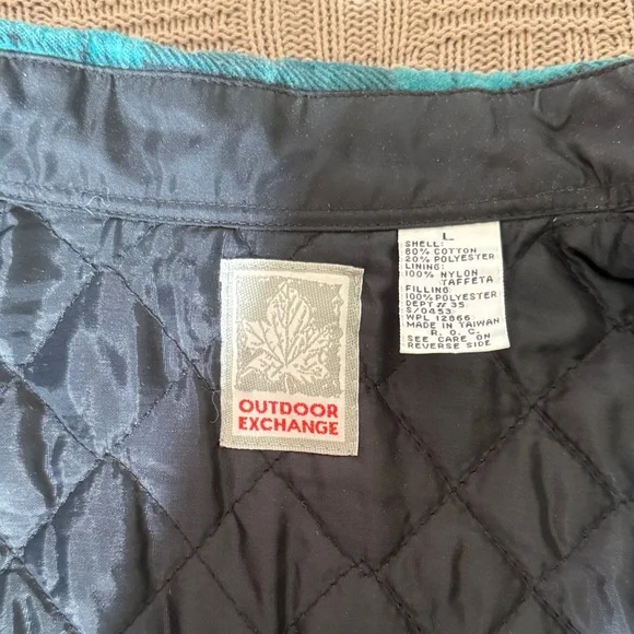 Men's Teal and Black Plaid Lightweight Shirt Jacket - Picture 6 of 8